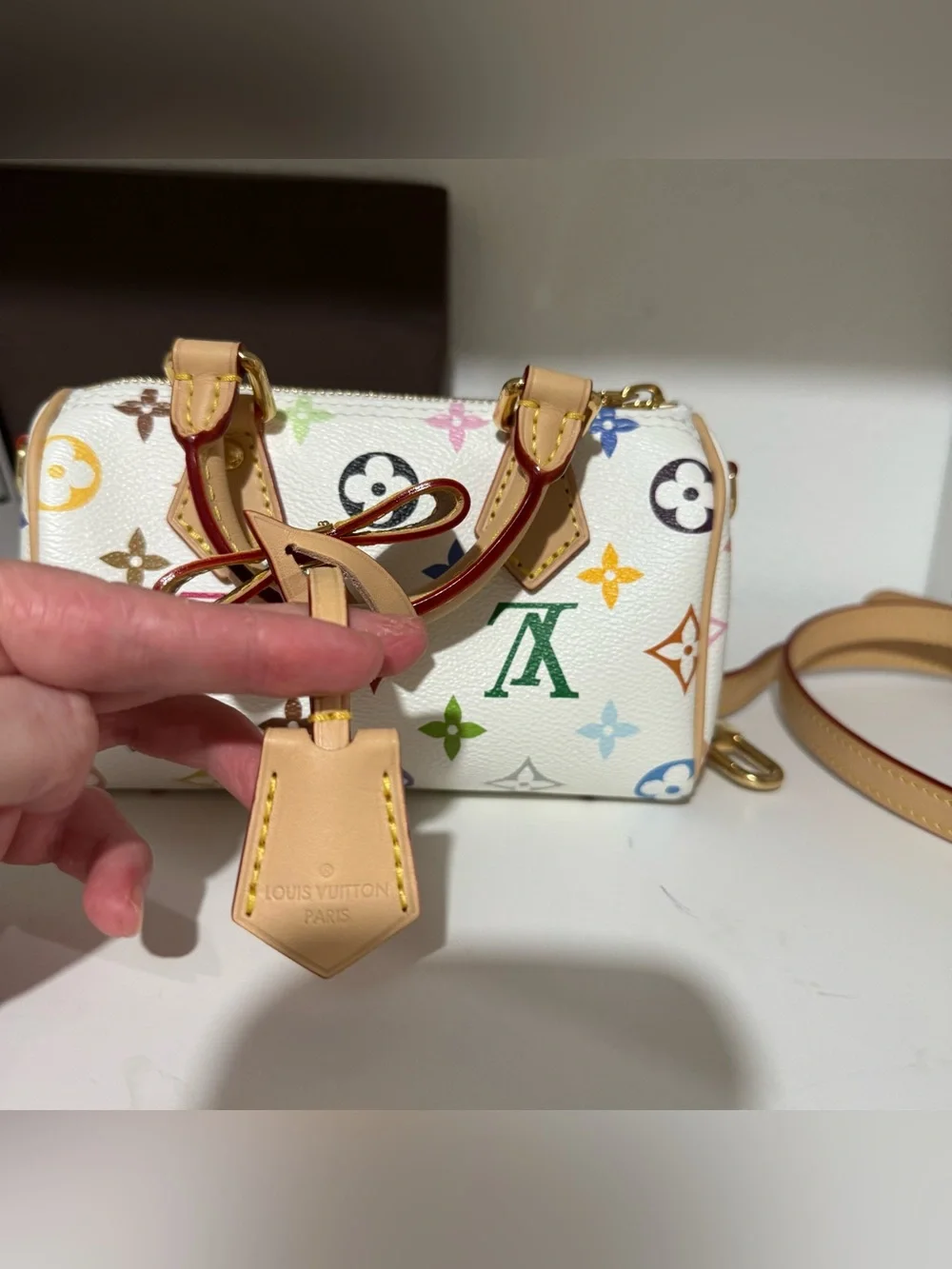 Louis Vuitton White Murakami Monogram Nano Speedy - Picture 4 of 10